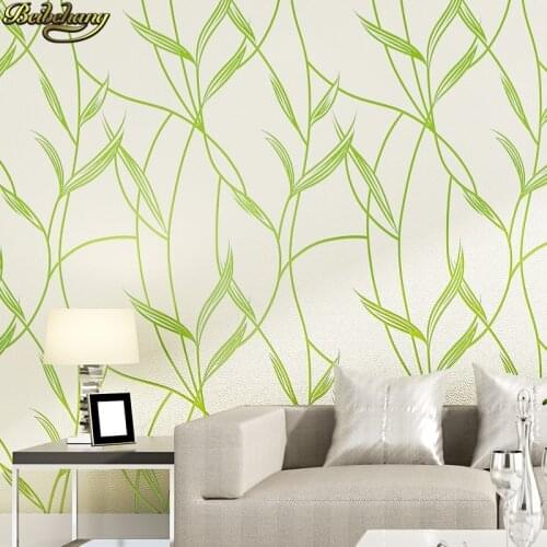 Beibehang Simple reed leaves wallpapers for living room bedroom TV background wall wallpaper home improvement Striped Wall Paper