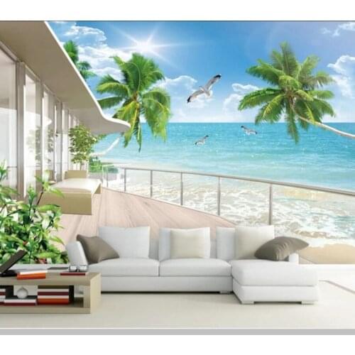 Papel de parede Aegean beautiful seascape 3D TV wallpaper mural,living room tv wall bedroom kitchen wall papers home decor