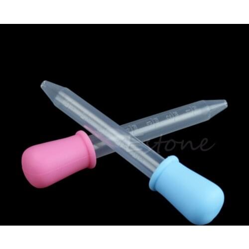 1PC 5mL Clear Plastic Baby Kids Feeding Medicine Liquid Eye Ear Dropper Pipette