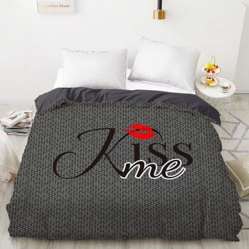 Duvet cover Comfortable Quilt Blanket Case Queen King Bedding 140x200 240x220 for Home Bowknot Kiss