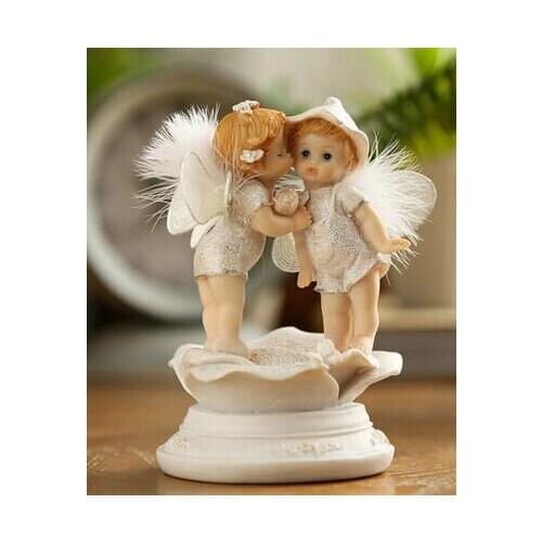 Wedding resin cake toppers decorations bride groom angel little fairy Figurine Christmas bapstism baby shower gifts