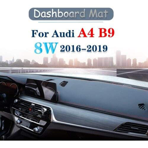 For Audi A4 B9 2016~2019 8W Anti-Slip Anti-UV Mat Dashboard Cover Pad Sun Shade Dashmat Dash Mat Cover Carpet Accessories S-line