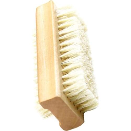 Superior Quality Wooden Pig Bristle Beechwood Cleaning Brush for Jade Preservation Walnut Hand Nail Manicure Pedicure frugal