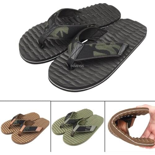 Tactical Flip Flops Slippers Hiking Fishing Camouflage Hunting Casual Men Women Slippers Climbing Camping Military Accessories