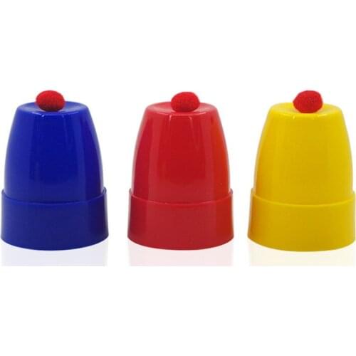 Three Cups Three Balls In Plastic Material (Middle Size) Magic Tricks Close Up Gimmick Props Comedy Classic Magic Toys