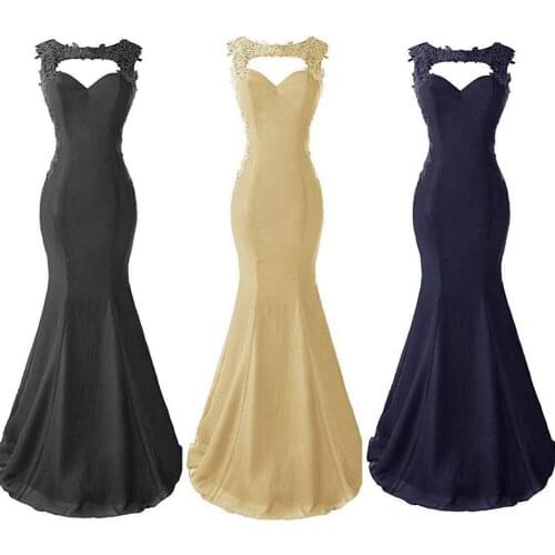 Unique Khaki Mermaid Prom Dresses Sheer Back Evening Gowns Lace Appliques Robe De Soirée