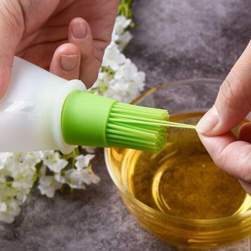 High Temperature Resistant Silicone Bottle Brush Barbecue Brush Oil Brush Household Baking Oil Brush Pancake Brush Oil Tool 1PCS