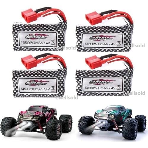 XLH/XINLEHONG 9145 Aigh Speed RC truck spare parts 7.4v 500mAh battery T Plug 2S 14500