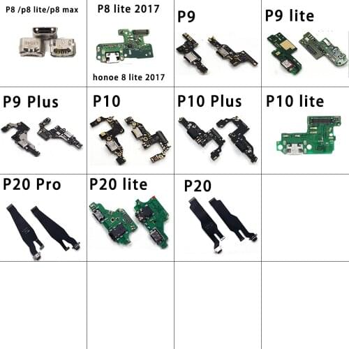 Charger PCB Flex For Huawei Ascend P8 P9 P10 P20 Lite Plus 2017 Pro USB Port Connector Dock Charging Flex Cable Repair Part