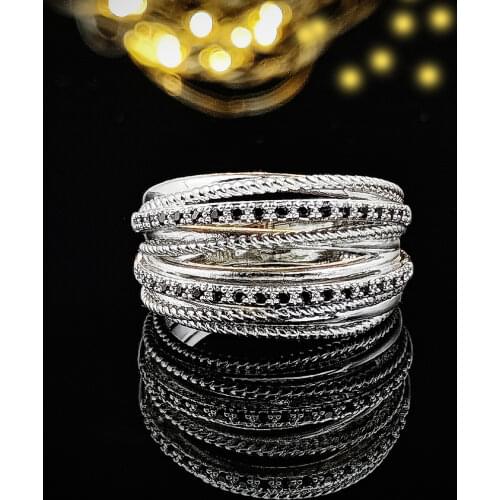 2021 New Luxury Round 925 Sterling Silver Eternity Band Ring for Women Anniversary Gift Jewelry Wholesale R6566