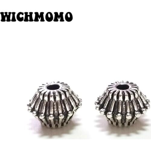 2019 New Fashion 10pieces 12*8MM Fashion Cute Round Zinc Alloy Metal Beads for DIY Bracelet Necklace Jewelry Accessories