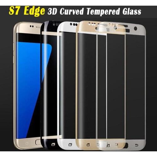 100pcs 3D Curved Surface Full Cover Coverage Explosion-proof Tempered Glass Film for Samsung Galaxy S6 S7 Edge + S8 S9 Note 8 9