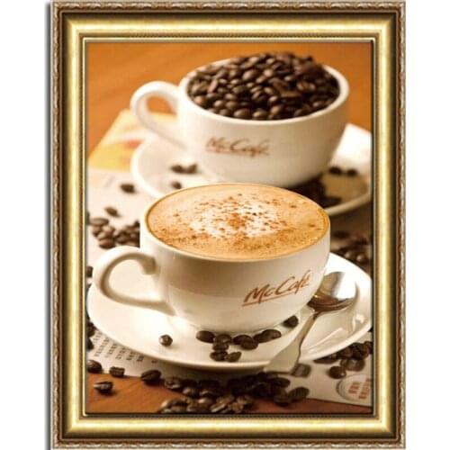 2018 Time-limited New Arrived 3d Diamond Painting Cross Stitch Embroidery Romantic Coffee Cup Picture With Rhinestones Mosaic