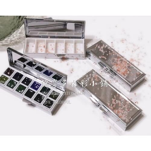 Watercolor sub-packing tin box 12-color mini portable paint box art supplies