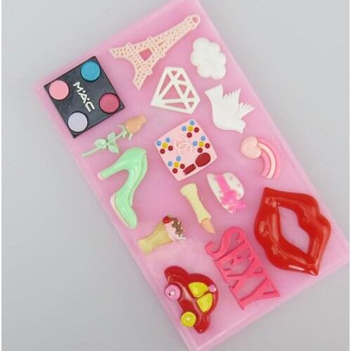 New DIY diamond Eiffel Tower and cars dove flat cake bakeware food grade liquid silicone environmental protection