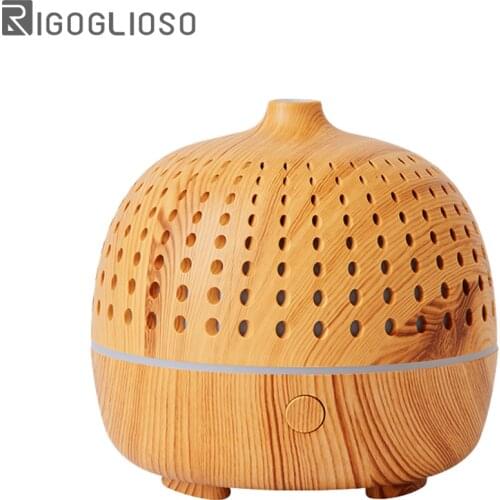Wood Grain Aroma Diffuser Ultrasonic Mist Maker Fogger Aromatherapy Essential Oil Diffuser for Car Air Humidifier Air Purifier