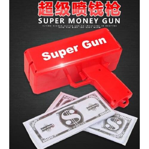 Money Gun Spit Banknotes Red Fashion Toy Gift Party Toys Game Cash Cannon Funny Pisto Shot Decompression Fidget Toys For Child
