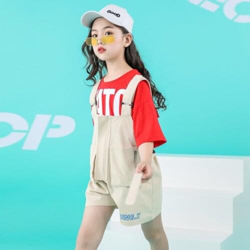 Kids Dance Clothes Ballroom T Shirt Tops Pants Jazz Dancing Competition Costumes Hip Hop Costumes for Girls Boys Stage Show Wear