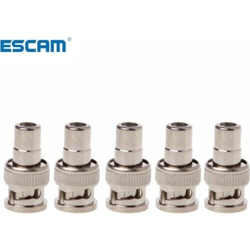 ESCAM 5x BNC Male To RCA Female Coaxial Connector Adapter For CCTV Surveillance Video