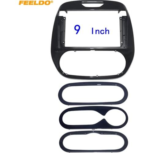 FEELDO car 9" Big Screen Fascia Frame Adapter Dash Kit For Renault Captur(Russia) 2019+ Aftermarket Radio Stereo Installation