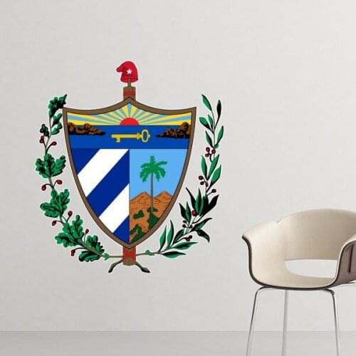 Cuba National Emblem Country Symbol Mark Pattern Removable Wall Sticker Art Decals Mural DIY Wallpaper for Room Decal