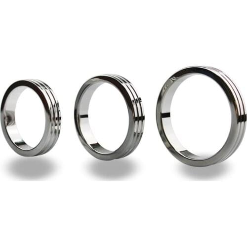 Penis rings 40/45/50mm Metal chastity device Stainless Steel Penis Cock Ring Male Delay Ejaculation penis ring sex toys for men