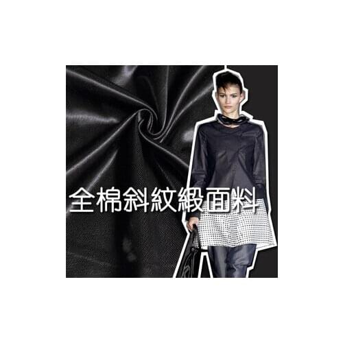 LEO&LIN Free Shipping Fast Deliver 2013 Autumn Black satin black slanting stripe cotton cloth fabric (1meter)