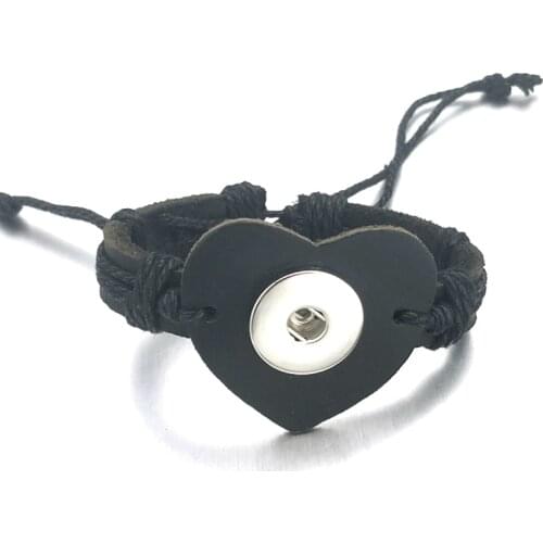 Hot Sale 101 Original Hand Woven Genuine Leather Retro Bracelet 12mm 18mm Snap Button Jewelry Charm Jewelry For Women Gift