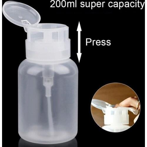 Hot 200ml Top Quality Empty Pump Dispenser Polish Cleanser Remover Bottle