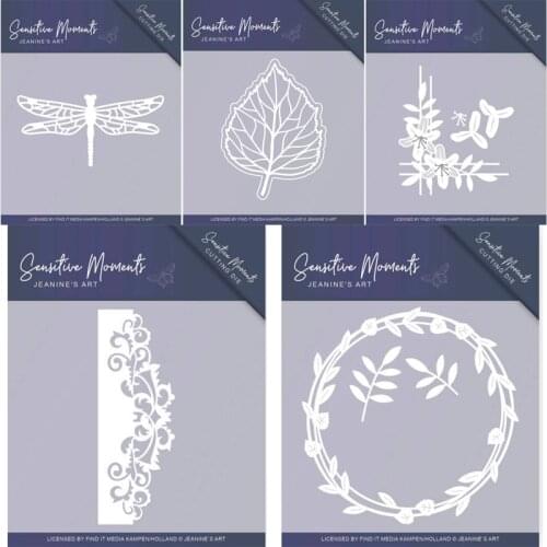 Mmao Crafts Metal Steel Cutting Dies Dragonfly leaf ring border Stencil For DIY Scrapbooking Paper/photo Cards Embossing Dies