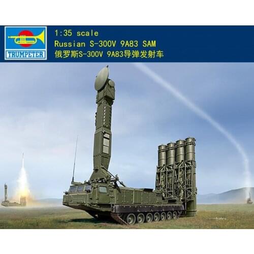 Trumpeter 09519 1/35 Russian Army S-300V 9A83 SAM Missile Launcher Tank Vehicle model kit