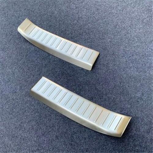 Stainless Steel Rear Bumper Foot Plate Cover Trunk Sill Guard for Mazda CX-30 CX30 2020 2021 Inside