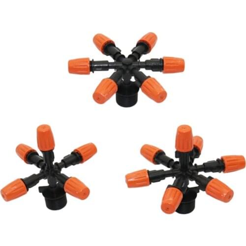 Multi-nozzle sprinkler with 1/2 Inch Male Thread Adjustable Sprayer Greenhouse Industrial Cooling Fogger nozzle 2 Pcs