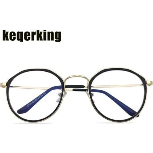 New Fashion Irregular Glasses Frame Women Students Decorative Flat Mirror Female Myopia Frame Vintage Eyeglasses