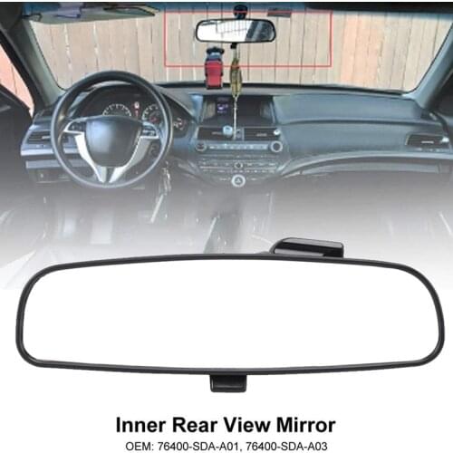 NEW-Black Interior Rear View Mirror for Honda Accord Civic Insight 76400-SDA-A03