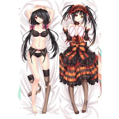 Newly Design Long Body Throw Pillow Cover Date A Live Kurumi Tokisaki Double-Sided Printing Throw Waist Pillow Case Warm Body