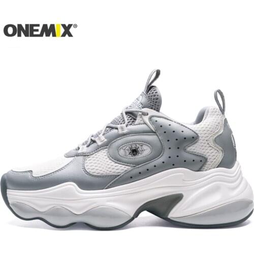 ONEMIX 2020 New Arrival Running Shoes for Men Retro Breathable Chunky Vulcanized Platform Sports Basketball Shoes Men Sneakers