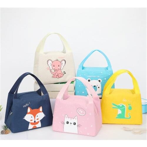 Portable Insulated Thermal Food Picnic Lunch Bag Box Tote Cartoon Tote Food Fresh Cooler Bags Pouch For Women Girl Kids Children