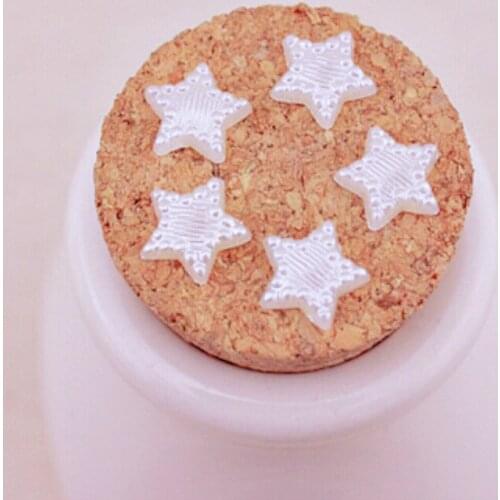 Ivory/White 10mm1000pcs Star Shape Flatback Pearl For DIY Scrapbook Jewelry Home Party Decoration Pearl Beads