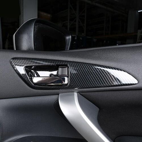 Car Styling ABS Plastic Interior Door Handle Bowls Cover Trim For Mitsubishi Eclipse Cross 2018 2019 2020 Accessories Auto Parts