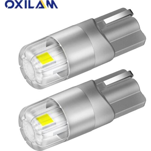 2PCS T10 W5W Led Canbus Bulbs 3030 2SMD Parking Lights Dome Reading Car Light Side Marker Light 194 168 Lamp White Red Amber