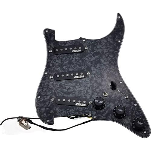 Wilkinson SSS Ainico 5 Single coil Pickups Set guitar parts Strat Guitar 7-Way type fully loaded Prewired Pickguard