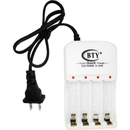 Smart 4 x AA AAA Ni-MH Ni-Cd Rechargeable Battery BTY N-606 US/EU Charger