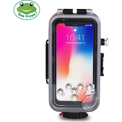 Seafrogs For iPhone X Waterproof Housing Professional Diving Underwater Photography Cellphone 60M Phone Camera Accessrories Case