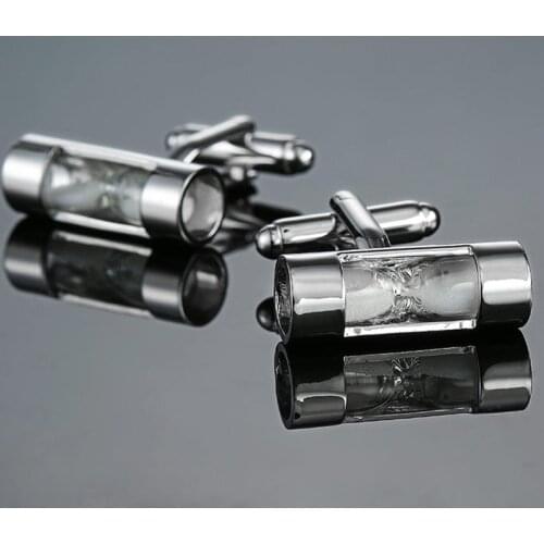 High quality mens Cufflinks new fashion fashion jewelry white hourglass Cufflinks mens business shirt suit button pin gift