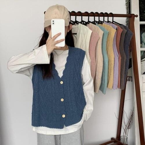 Green Sleeveless Cardigan Vest Women Kawaii Sweater Vest V Neck Buttons Up Crop Top Korean Elegant Purple Knitted Vests