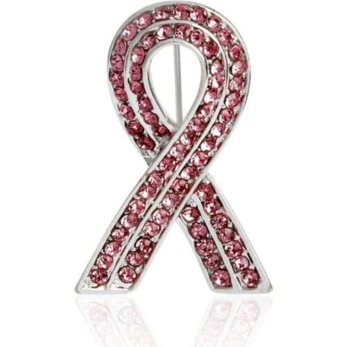 Pink Ribbon Pins Breast Cancer Awareness Enamel Lapel Pins Buttons Women Jewerly