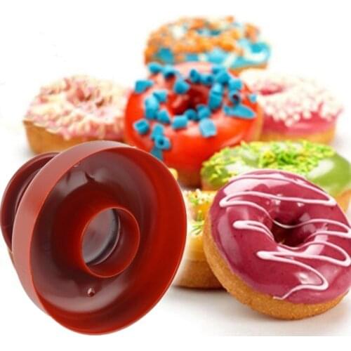 1pc Plastic Light Donut Maker Cutter Flower Shape Dispenser Donut Mould Easy Portable Arabic Waffle Doughnut Gadget Cake Tools