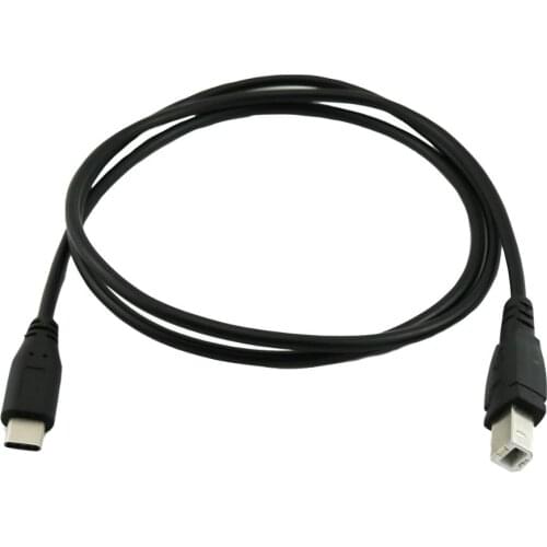 1x USB 3.1 Type C Male to USB 2.0 B Male Plug Printer Scanner Data Charging Connector Adapter Cable Cord 3ft/1m