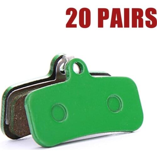 20 Pairs (40pcs) Green Mountain Bike Disc Brake Pads Lining For SHIMANO BENGAL Bicycle Pad Resin Sintered Metal MTB Parts